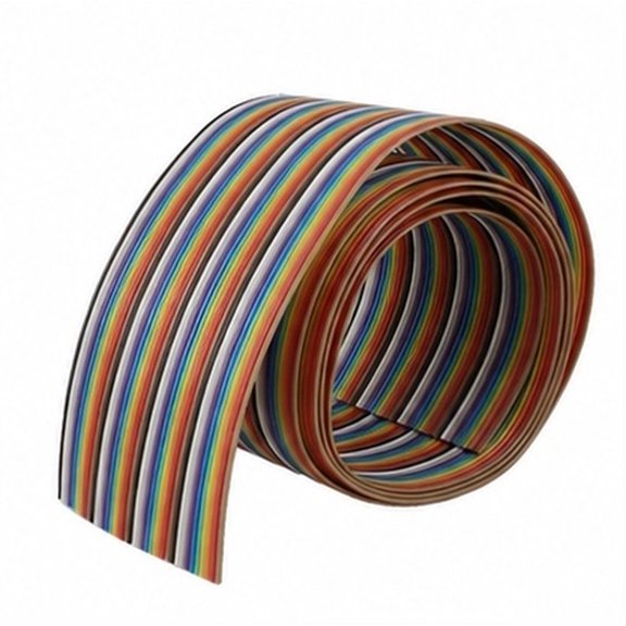Moluckfu internal wiring ribbon cable 40 Pin Cable Multi-colored Flexible 1Pack