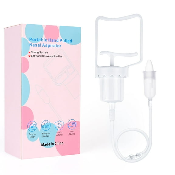 Molukcy Reusable Manual Infant Nasal Aspirator for Cold and Nasal Congestion, Pink, 1 Piece