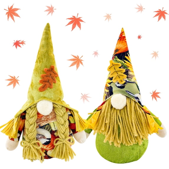 Molumo 2PCS Cute Gnomes Plush, Gift for Kid, Women, Spouse for Thanksgiving, Birthday, Christmas, New Year for Home Table Kitchen Decor