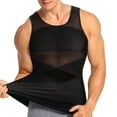thumbnail image 1 of Molutan Men Compression shirt Slimming Vest Body Shaper Workout Tank Top Tummy control Underwear for Gym sport (Black, 3XL), 1 of 7
