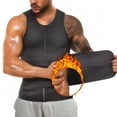 thumbnail image 1 of Molutan Men Sweat Sauna Vest for Weight Loss Hot Neoprene Waist Trainer Belt with Zipper Workout Tank Top Fitness Equipment(Black, 2XL), 1 of 7