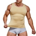 thumbnail image 1 of Molutan Men’s Compression Shirt Slimming Body Shaper Sport Tank Top Abdomen Undershirt for Gym Fitness Waist Trainer Vest(Beige,XS/S), 1 of 8