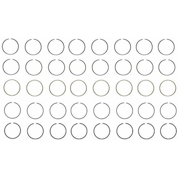 Moly Piston Rings Set | Compatible with Ford 360/390/410 | Size = .030 (.75mm Oversized)