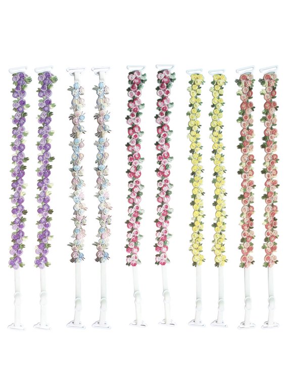 Floral Bra Straps Cute,Removable Invisible Decorative Bra Straps Replacement,Shoulder Straps for Women Tops Dress,5 Pairs Pack