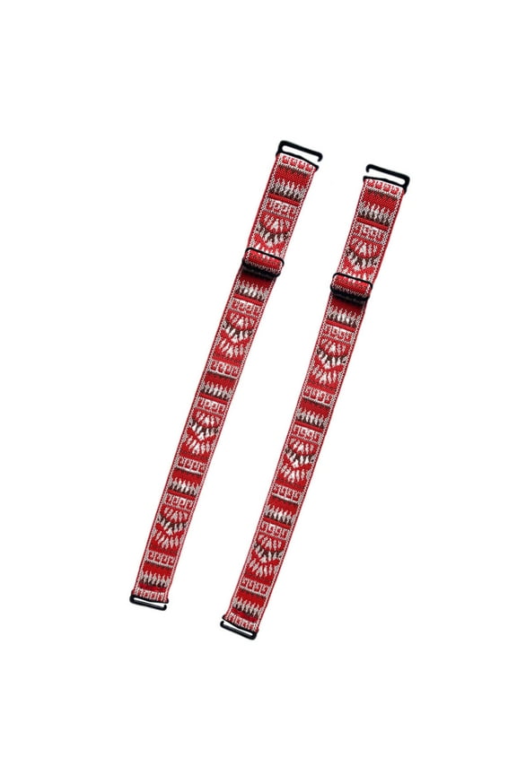 Replacement Bra Straps for Strapless Bra Heavy Duty, Removable Red Bra Straps,25mm Bohemian Wide Anti-Slip Underwear Shoulder Strap