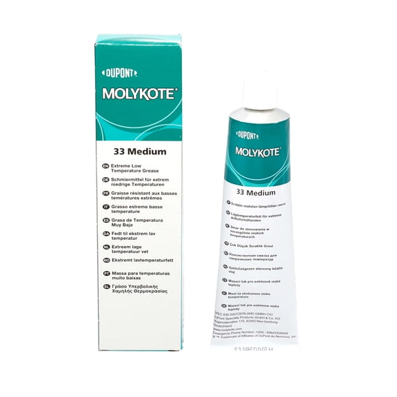 Molykote 33 Medium 100g Grease Lubricant Extreme Low Temperature Light-Load for Electrical Cable Bearing Lubrication Off-White NLGI 2