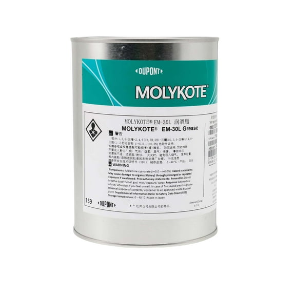 Molykote EM-30L Grease 1kg Lubricant for Plastic Component Automobile Electrical Appliance Gear Gearbox Pump PAO Based Long Service Life Rubber Elastomer Lubrication
