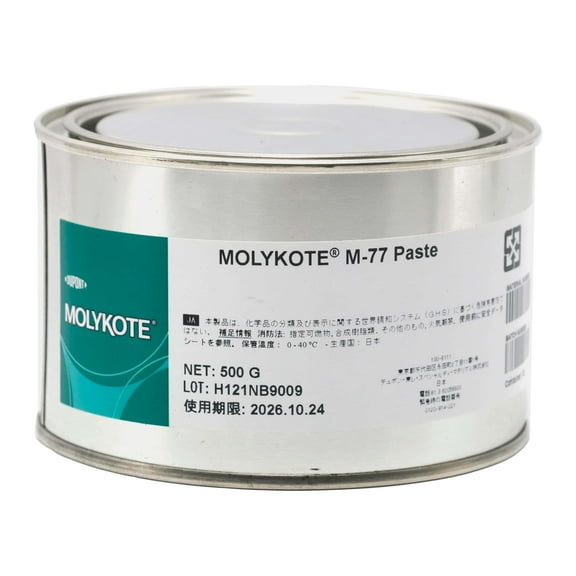 Molykote M-77 Paste Original Genuine Can 500g Lubrication Grease Plastic Metal Moderate Load Low Speed Anti Seize Solid Lubricant Bearing Extreme Temperature Water Resistance Black Dow Corning