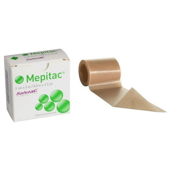 Molynlycke Mepitac Soft Silicone Tape 1 1/2" x 59" | 1 Roll Silicone Scar Tape for Surgical Scars | Scar Treatment | Silicone Bandages | Tummy Tuck Scar Treatment | Silicone Patches for Stretch Marks