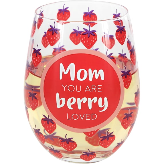Mom - 18 oz Stemless Wine Glass