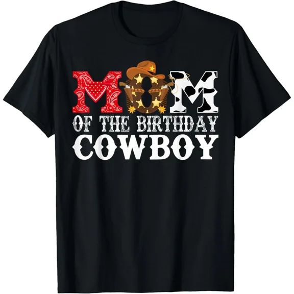 Mom 1st First Birthday Cowboy Western Rodeo Party Matching T-Shirt
