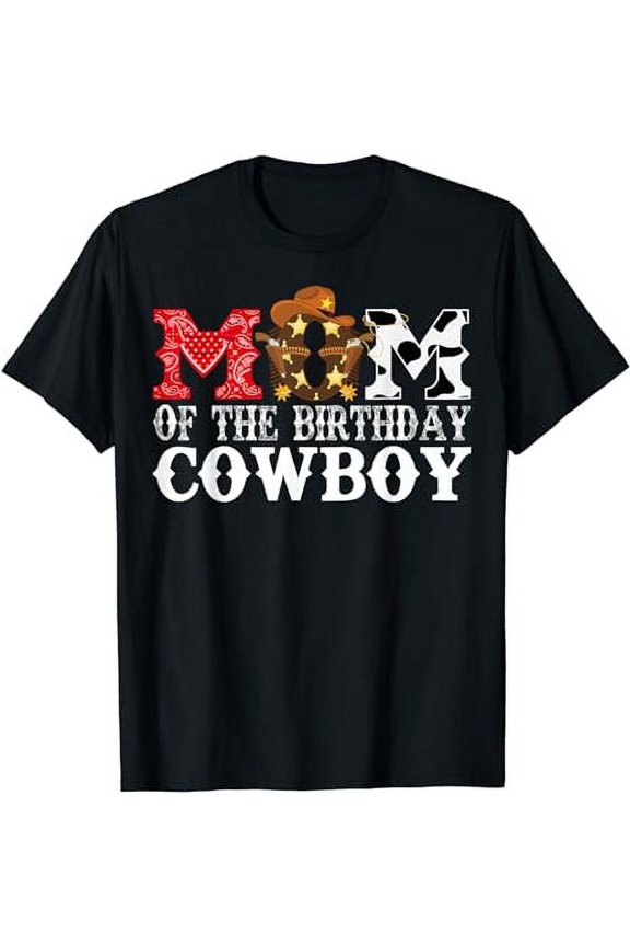 Mom 1st First Birthday Cowboy Western Rodeo Party Matching T-Shirt