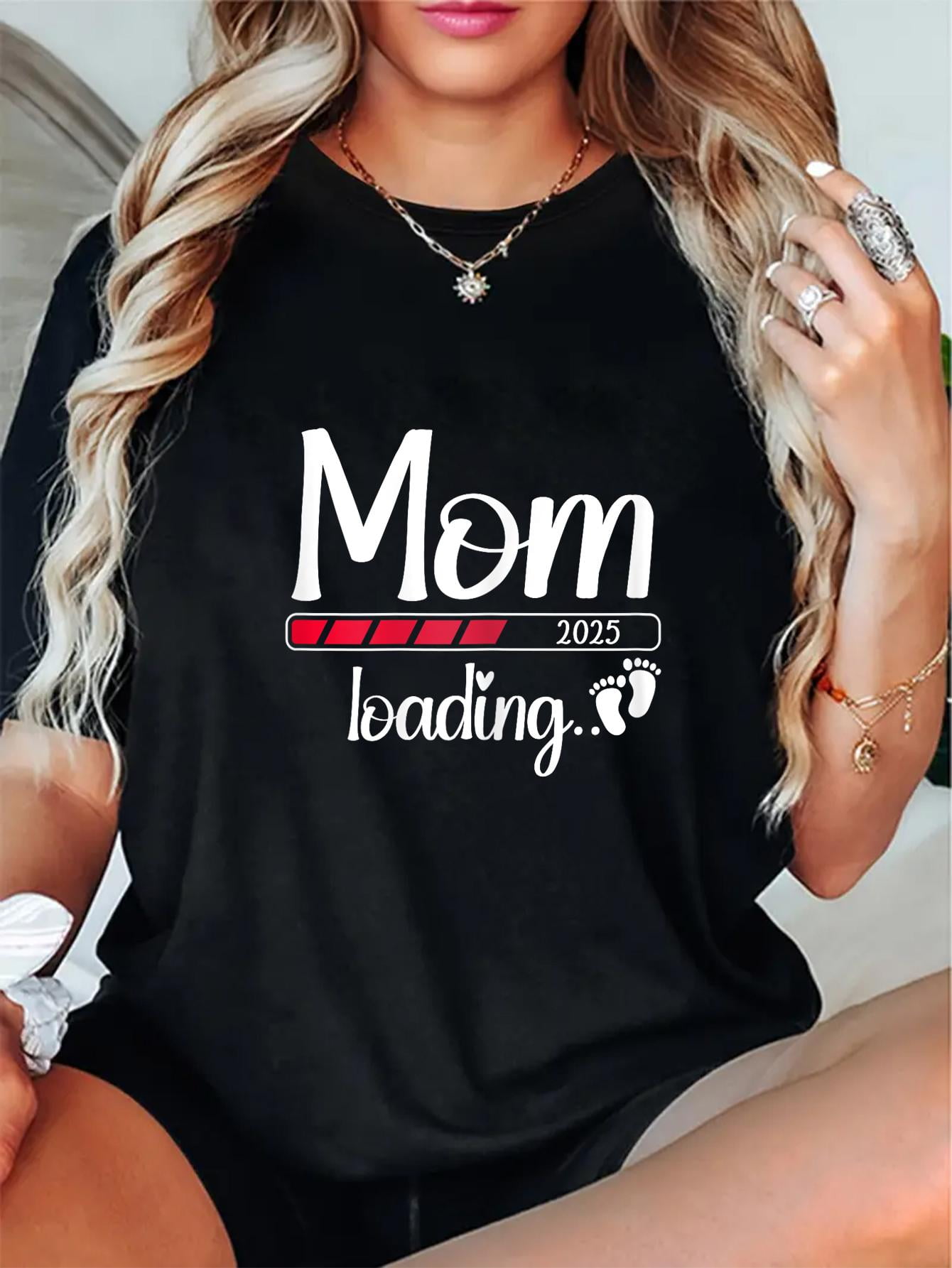 Mom 2025 Loading Pregnant 2025 Mom Est. 2025 TShirt