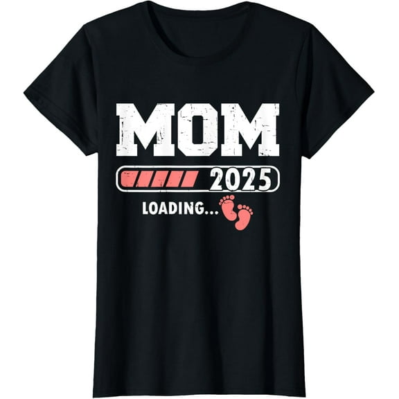 Mom 2025 Loading for Girl Baby Pregnancy Announcement T-Shirt