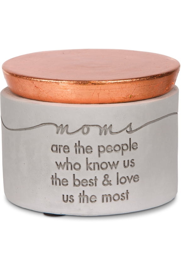 Mom - 3" x 2.25" Cement Keepsake Box
