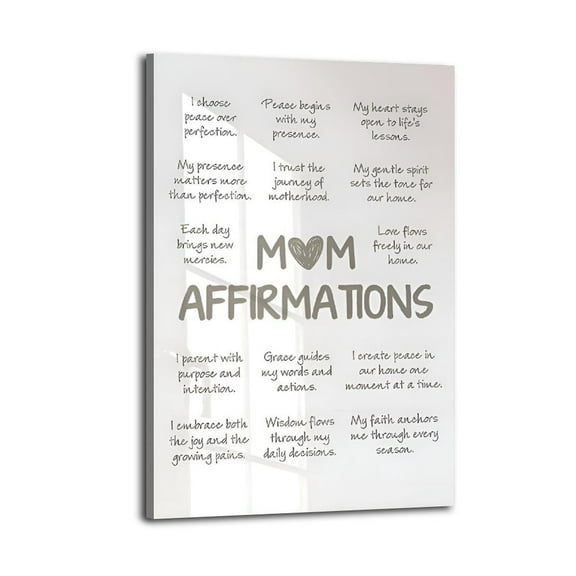 Mom Affirmations Wall Art Christian Poster Great Wall Art for Home Decor,, Mother's Day Gift, Posters for Bedroom, Office Or Living Room