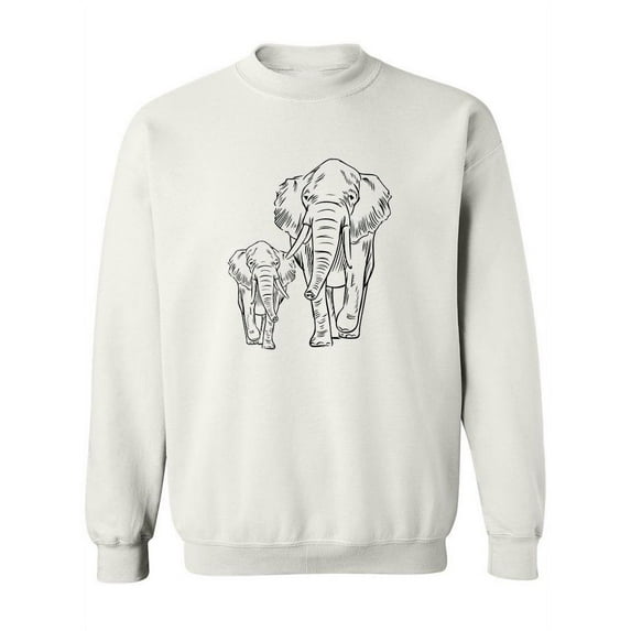Mom And Baby Elephant Sweatshirt Women -SPIdeals Designs, Female 4X-Large
