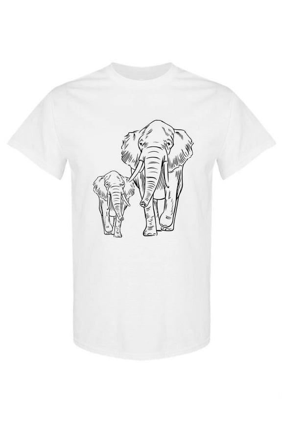 Mom And Baby Elephant T-Shirt Women -SPIdeals Designs, Female Small