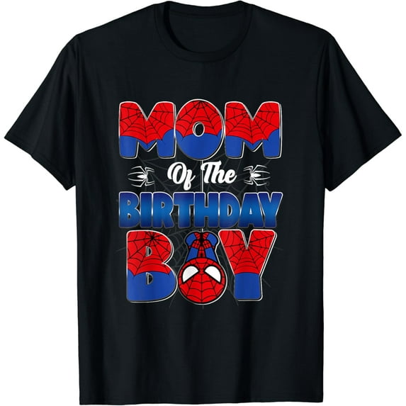 Mom And Dad Birthday Boy Spider Family Matching T-Shirt Unisex S-5XL Hot Trending Shirt, Vintage Birthday Gift