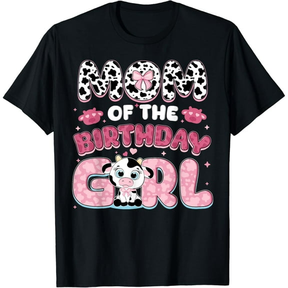 Mom And Dad Birthday Girl Cow 1St One Family Decorations T-Shirt Unisex S-5XL Hot Trending Shirt, Vintage Birthday Gift