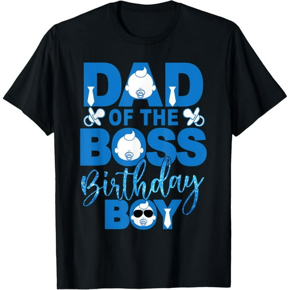 Mom And Dad Boss Birthday Boy Baby Family Matching Men T-Shirt Unisex S-5XL Hot Trending Shirt, Vintage Birthday Gift