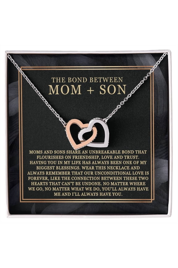 Mom And Son Bond Necklace A Meaningful Necklace Perfect For Anniversaries Birthdays Valentine Version 487, Multi Interlocking Heart Necklace