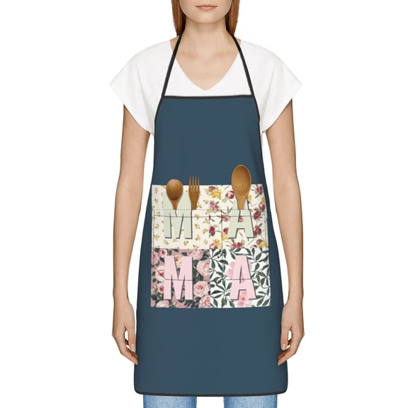 Mom Apron, Best Mom Ever Gifts, Thoughtful Mothers Day Gifts for New Mom, Grandma, Wife, Birthday, Kitchen Apron with Pockets - Waterproof Cooking Bib for BBQ Baking Gardening Cafe, Baker Gift ideas