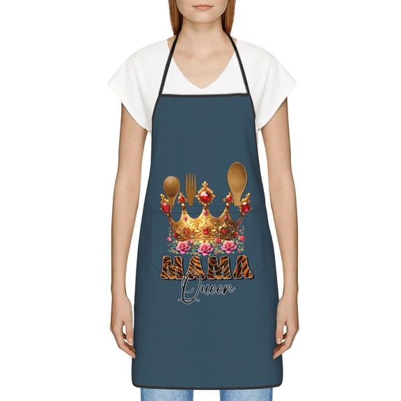 Mom Apron, Best Mom Ever Gifts, Thoughtful Mothers Day Gifts for New Mom, Grandma, Wife, Birthday, Kitchen Apron with Pockets - Waterproof Cooking Bib for BBQ Baking Gardening Cafe, Baker Gift ideas