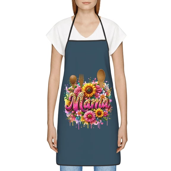 Mom Apron, Best Mom Ever Gifts, Thoughtful Mothers Day Gifts for New Mom, Grandma, Wife, Birthday, Kitchen Apron with Pockets - Waterproof Cooking Bib for BBQ Baking Gardening Cafe, Baker Gift ideas