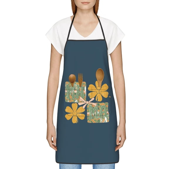 Mom Apron, Best Mom Ever Gifts, Thoughtful Mothers Day Gifts for New Mom, Grandma, Wife, Birthday, Kitchen Apron with Pockets - Waterproof Cooking Bib for BBQ Baking Gardening Cafe, Baker Gift ideas