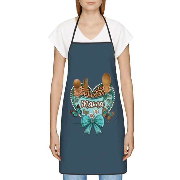 Mom Apron, Best Mom Ever Gifts, Thoughtful Mothers Day Gifts for New Mom, Grandma, Wife, Birthday, Kitchen Apron with Pockets - Waterproof Cooking Bib for BBQ Baking Gardening Cafe, Baker Gift ideas
