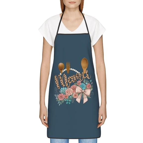 Mom Apron, Best Mom Ever Gifts, Thoughtful Mothers Day Gifts for New Mom, Grandma, Wife, Birthday, Kitchen Apron with Pockets - Waterproof Cooking Bib for BBQ Baking Gardening Cafe, Baker Gift ideas