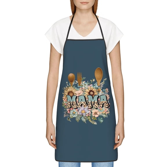 Mom Apron, Best Mom Ever Gifts, Thoughtful Mothers Day Gifts for New Mom, Grandma, Wife, Birthday, Kitchen Apron with Pockets - Waterproof Cooking Bib for BBQ Baking Gardening Cafe, Baker Gift ideas