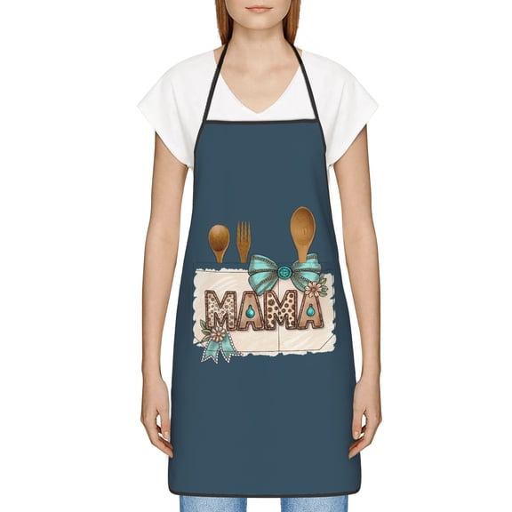 Mom Apron, Best Mom Ever Gifts, Thoughtful Mothers Day Gifts for New Mom, Grandma, Wife, Birthday, Kitchen Apron with Pockets - Waterproof Cooking Bib for BBQ Baking Gardening Cafe, Baker Gift ideas