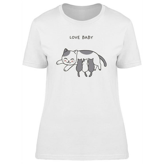 Mom & Baby Cat Family T-Shirt Women -Image by Shutterstock, Female x-Large