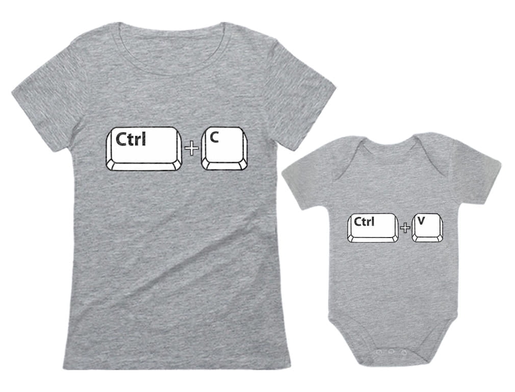 Mom & Baby Girl / Boy Copy Paste Matching Set Women T-Shirt & Baby ...