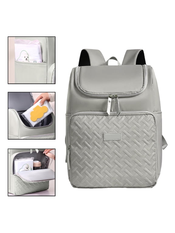 Mom and Baby Insulated Backpack, Multi-Pocket Thermal Picnic Bag, Waterproof Leakproof Travel Organizer, Large Capacity, Food Bottle Storage, Comfortable Adjustable Straps, Outdoor Travel Use