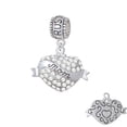 thumbnail image 1 of Mom Banner on Clear Crystal Heart - Trust In God Charm Bead, 1 of 1