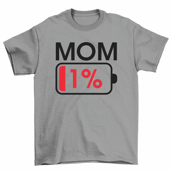 Mom Battery Low Tired Parenting Mother T-Shirt Men Women Unisex
