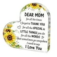 thumbnail image 1 of Mom Birthday Gifts, Acrylic Heart Shaped Block, Heart Plaque Sign, Thank You Gifts for Moms Mother's Day, Gift for Mom from Daughter Son,Unique Mother Gift Ideas, Birthday Thanksgiving Gift, 1 of 6