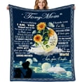 thumbnail image 1 of Mom Birthday Gifts Blanket for Mom from Daughter,Best Mom Gifts for Mom Unique, Sunflower Flannel Throw Blankets for Mom Birthday Mothers Day 60x50 in, 1 of 6