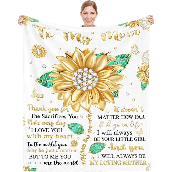 Mom Birthday Gifts from Daughter, to My Mom Blanket 60''''x50'''', Birthday Gifts for Mom from Daughter, Gift for Mom Birthday Christmas, Mom Mothers Gifts, Christmas Birthday Presents for Mom