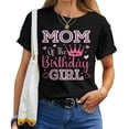 thumbnail image 1 of Mom Of The Birthday Girl Cute Pink Matching Family Party Women T-Shirt, Adorable Graphic Tee for Moms Celebrating Their Daughter's Birthday, Perfect for Family Party Outfits, Vintage Style, 1 of 3