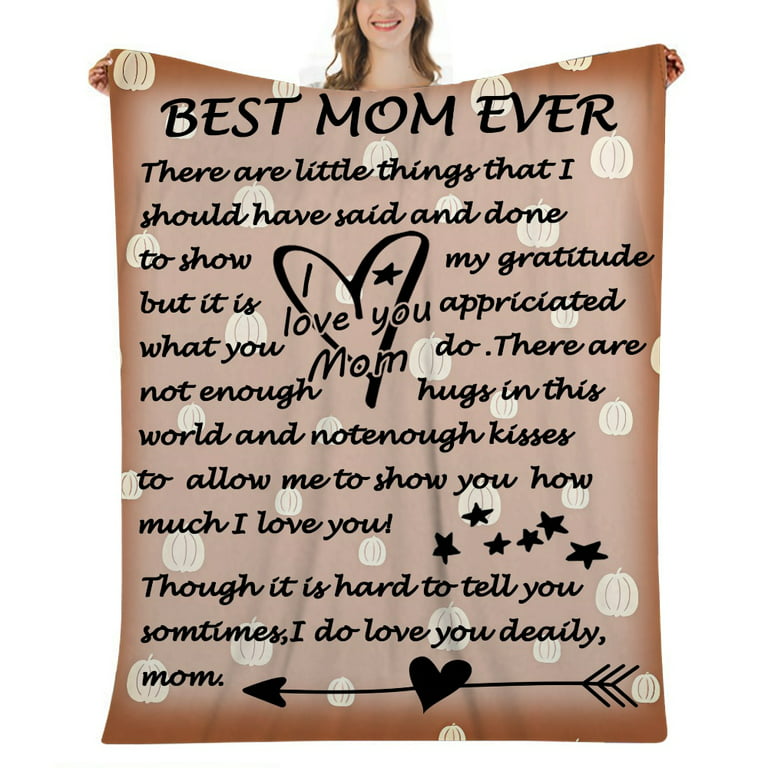 Mom Birthday Presents, Loving Gifts for Mom, Unique Mom Gifts from  Daughters, Cozy I Love You Mom Blanket, Soft Throw Blanket for Her Special  Day,52x59'' 