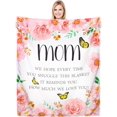 thumbnail image 1 of Mom Blanket Gift for Mom Sunflower Throw Blanket Birthday Gifts for Mom 50'' x 60"" Soft Sunflower Flannel Throw Blanket for Mom from Daughter Son for Christmas Valentines Mothers Day, 1 of 5