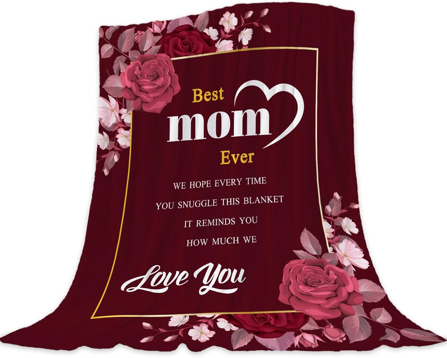 to My Mom Blanket Gift Red Mothers Day Blanket from Daughter Son ...