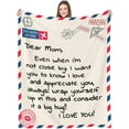 thumbnail image 1 of Mom Blankets Gift Birthday for Mom from Daughter Son, Dear Mom Throw Blanket for Anniversary, Mother's Day, Super Soft Flannel Throw Blankets for Christmas Valentines Day for Bed Couch, 1 of 6