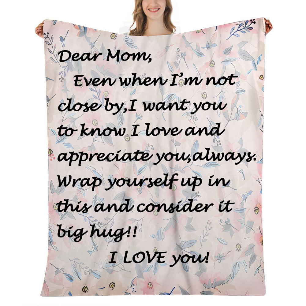 Mom Blankets Gift from Daughters Lion Print Anniversary Happy Birthday
