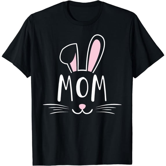 Mom Bunny Rabbit Face Family Group Easter Mother's Day T-Shirt