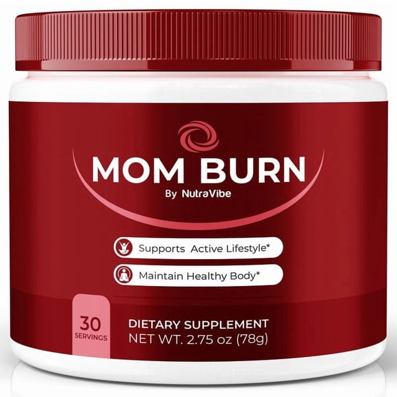 Mom Burn Natural Daily Powder Formula Designed to Align with Fitness Goals, Support an Active Lifestyle & Body Balance (30 Servings)